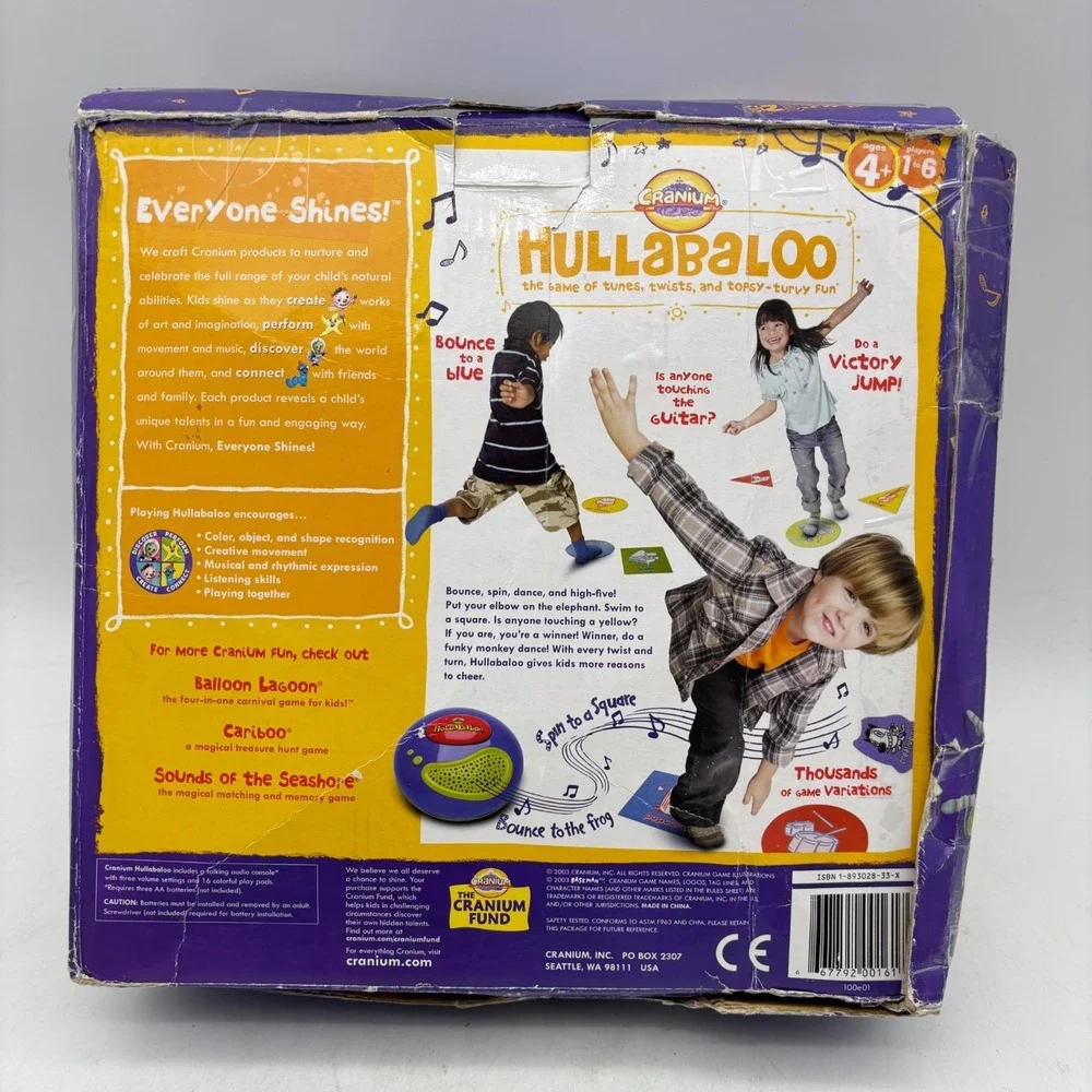 Cranium Hullabaloo Children's Game WORKS COMPLETE 2003 Kids Preschool Sounds